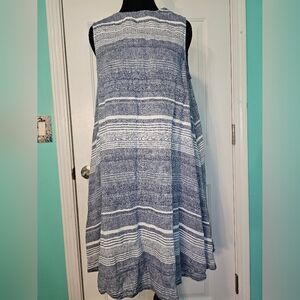 Beachlunchlounge Blue and White Striped Cotton Dress Women's Size S